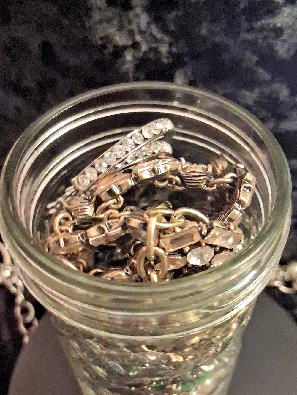 Mystery Mixed Jewelry Jar Gold & Silver Lots New. Earrings Necklaces Bracelets.